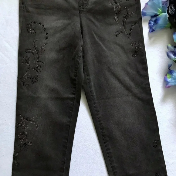 Style & Co. NWT Dark Grey Slim Leg Jeans Women 4 - Picture 4 of 13